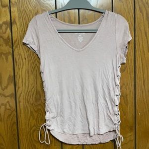 American Eagle Soft & Sexy Side Lace Up T Shirt